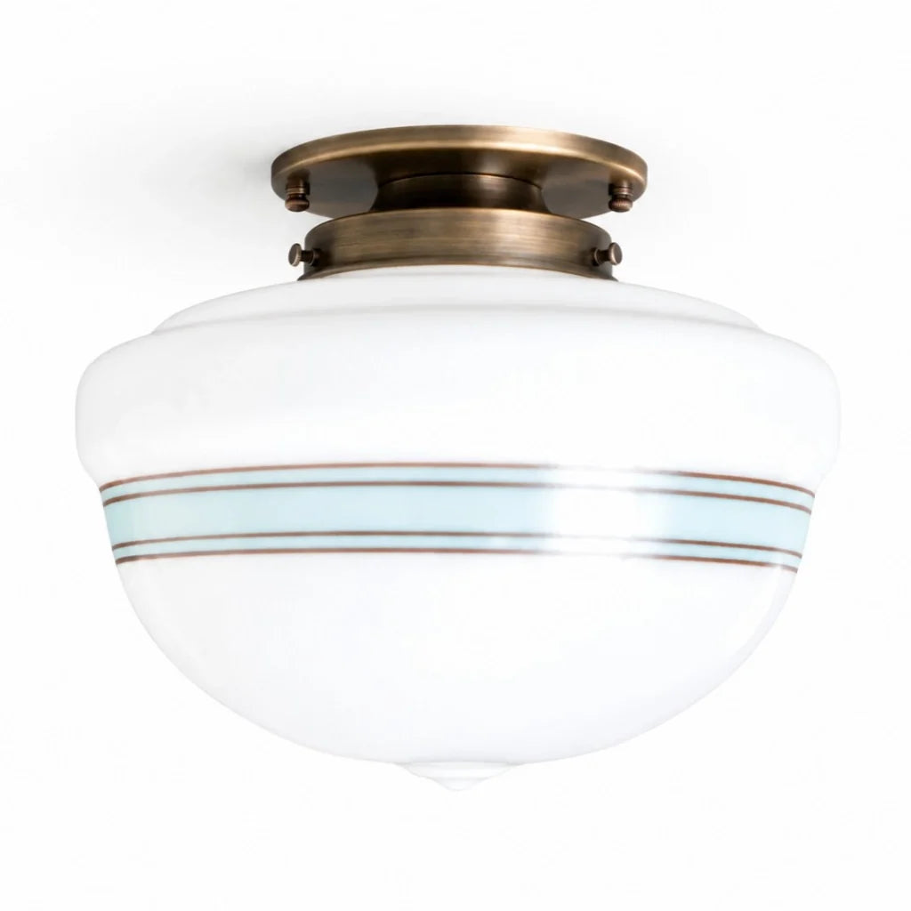 Plafón vintage de cristal opalino Escolina – vista principal