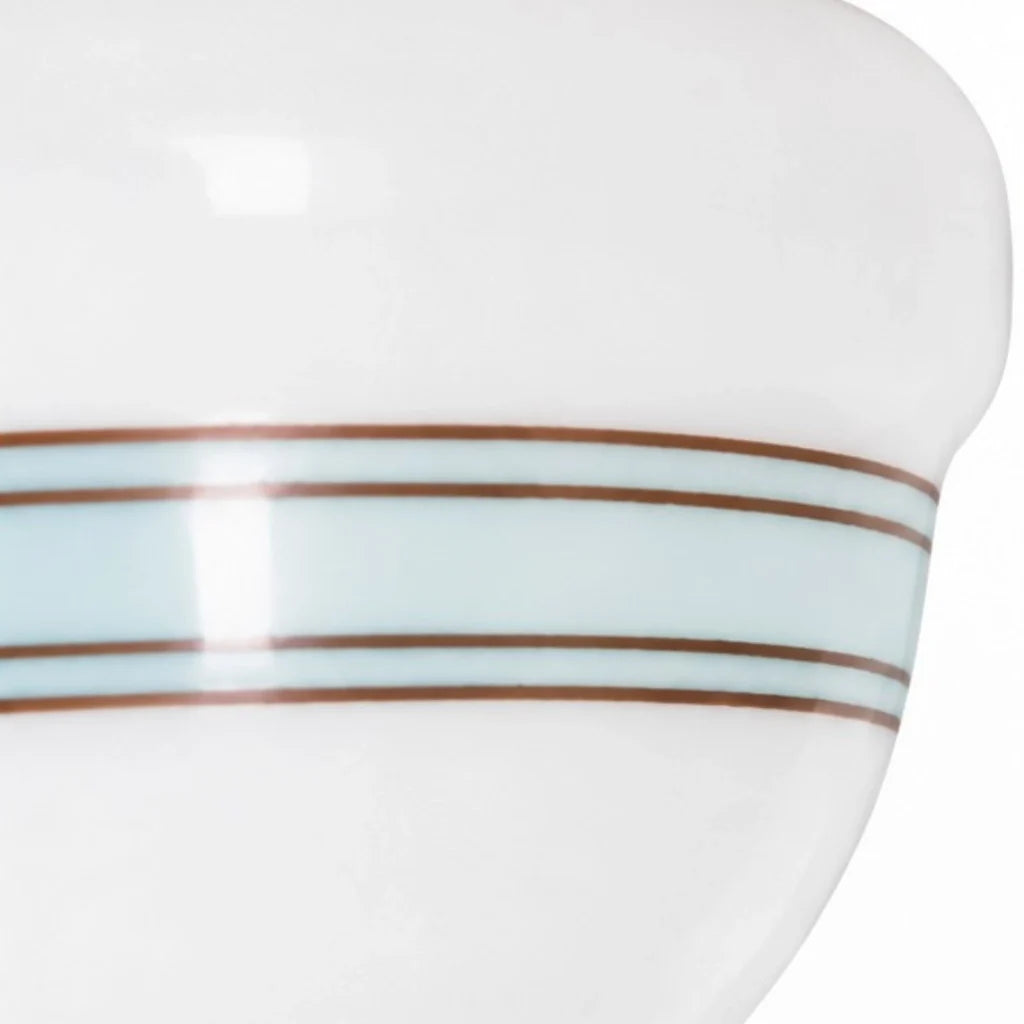 Plafón vintage de cristal opalino Escolina – detalle de las franjas decorativas