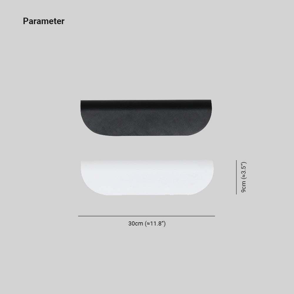 Aplique de pared exterior Ilsura – medidas en negro y blanco