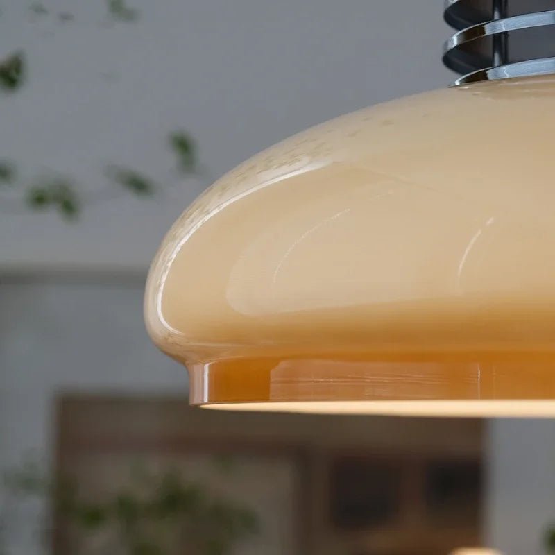 Lámpara Colgante Bauhaus de Vidrio Naranja, 40W, Diseño Moderno y Artístico, Lámparas de Techo Colgantes para Decoración 4
