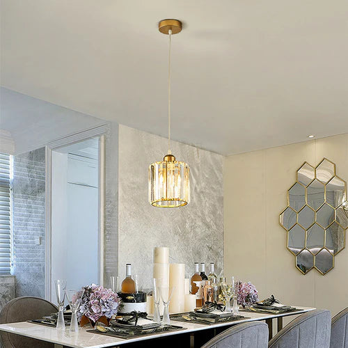 Lámpara Colgante Circular de Cristal para Pasillo – Diseño Moderno y Elegante 6