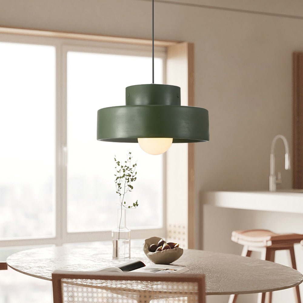 Lámpara Colgante Geométrica Nórdica de Metal y Resina – Diseño Elegante para Cocina y Comedor 5