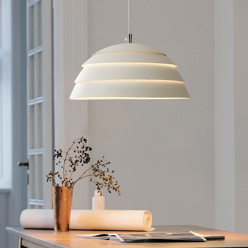 Lámpara Colgante LED de Diseño Nórdico, Cúpula de Hierro y Aluminio, Ideal para Cocinas y Restaurantes, 5W, 35cm 4
