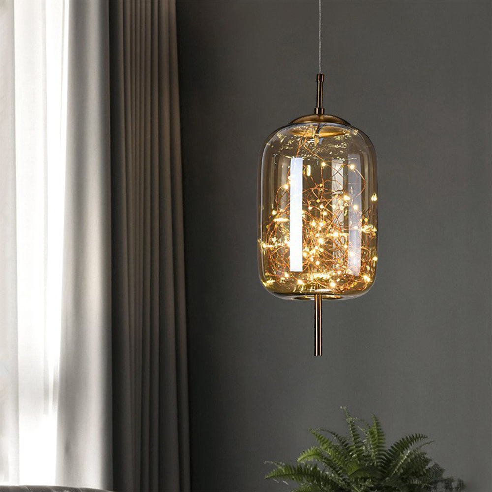 Lámpara Colgante LED de Lujo Nórdica – Diseño Moderno en Cristal 0