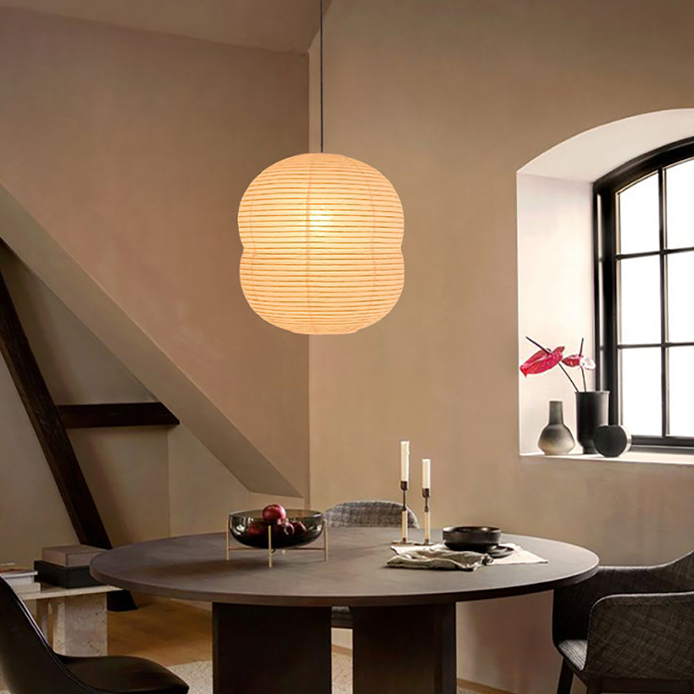 Lámpara Colgante Mini de Papel Washi Moderna, Techo Ajustable, Luz Suave y Elegante para Decoración Interior 2