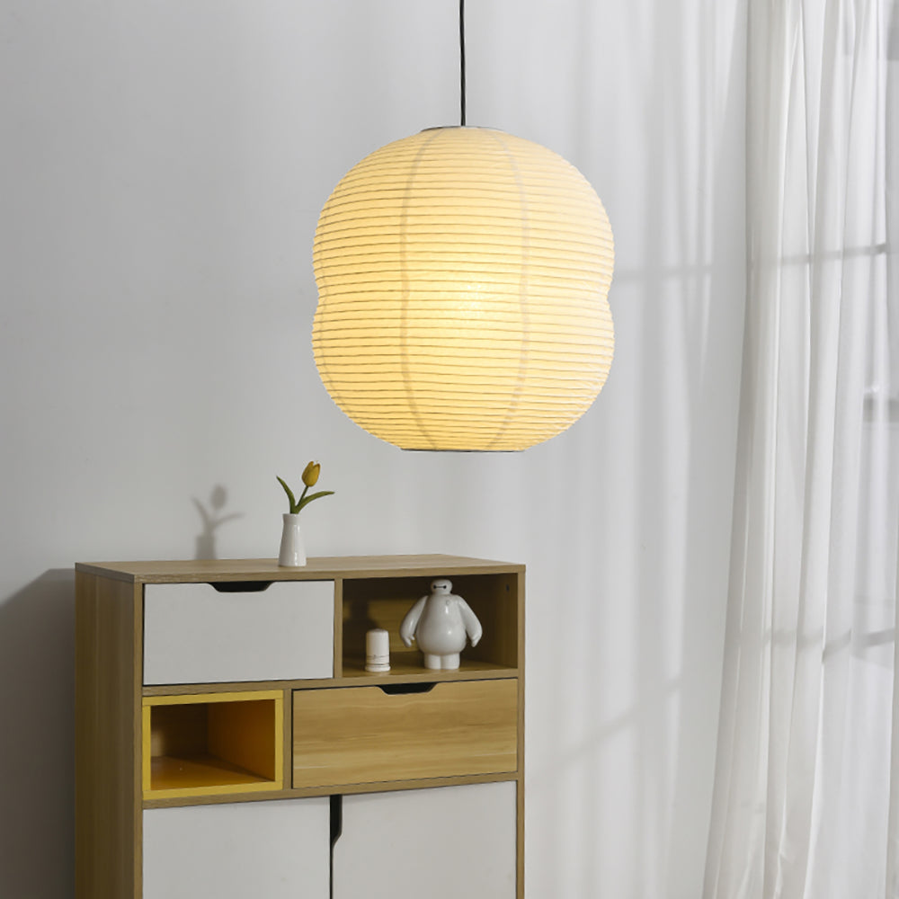 Lámpara Colgante Mini de Papel Washi Moderna, Techo Ajustable, Luz Suave y Elegante para Decoración Interior 4
