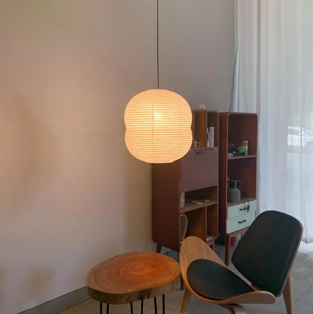 Lámpara Colgante Mini de Papel Washi Moderna, Techo Ajustable, Luz Suave y Elegante para Decoración Interior 6