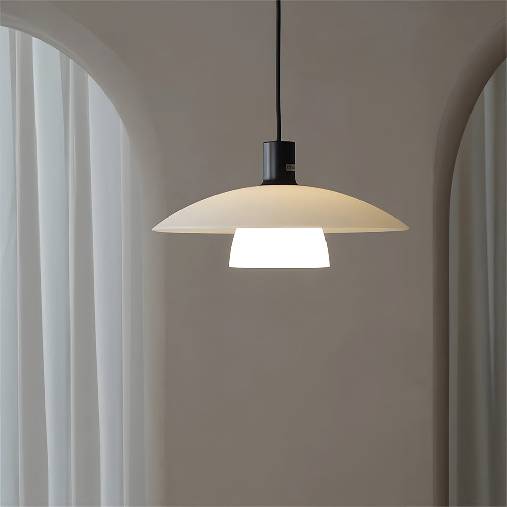 Lámpara Colgante Minimalista de Vidrio Blanco para Sala de Estar – Diseño Elegante y Moderno 0