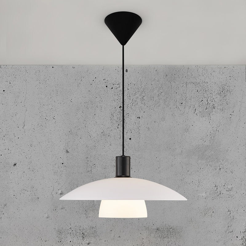 Lámpara Colgante Minimalista de Vidrio Blanco para Sala de Estar – Diseño Elegante y Moderno 4