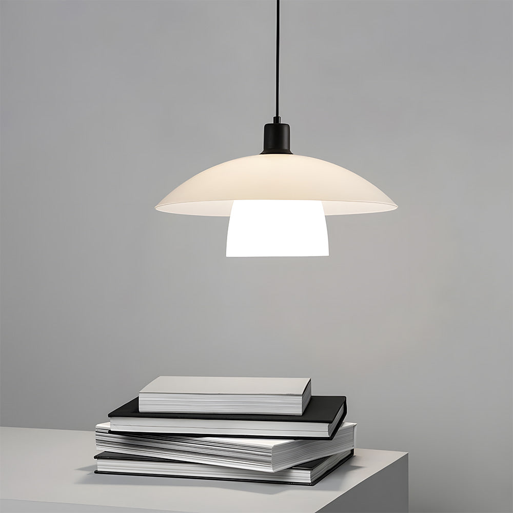 Lámpara Colgante Minimalista de Vidrio Blanco para Sala de Estar – Diseño Elegante y Moderno 7