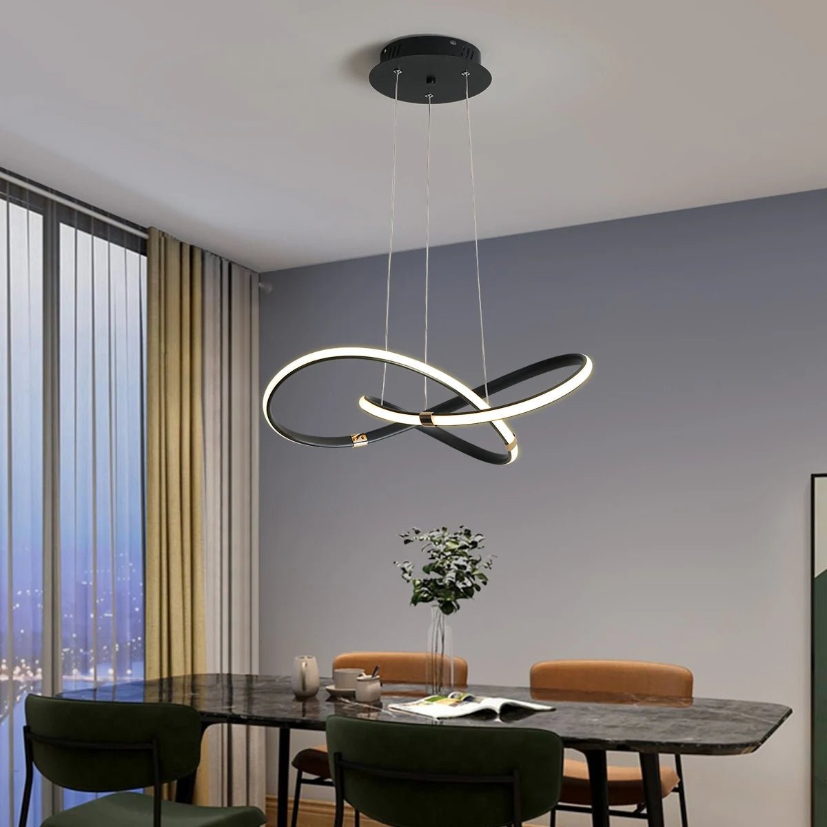 Lámpara Colgante Moderna Luxe en Negro y Dorado – Ideal para Techo, Espacios Pequeños y Decoración Elegante 4