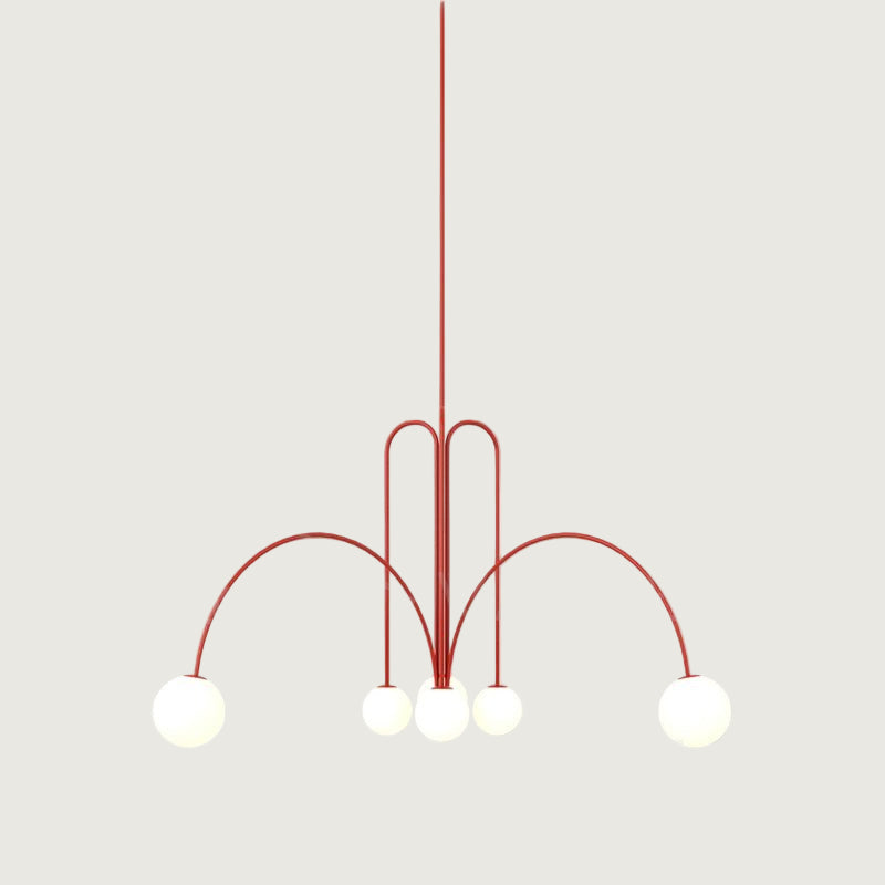 Lámpara Colgante Moderna de 6 Cabezas con Diseño Elegante - Acabados en Metal y Vidrio 10