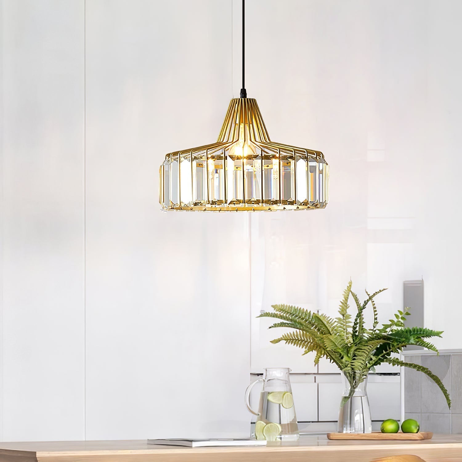 Lámpara Colgante Moderna de Cristal Negro con Acabado Elegante y Diseño Sofisticado 11