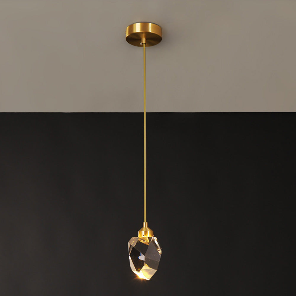 Lámpara Colgante Moderna de Cristal en Forma de Gota de Oro – Elegante Chandelier para Comedor y Sala de Estar 0