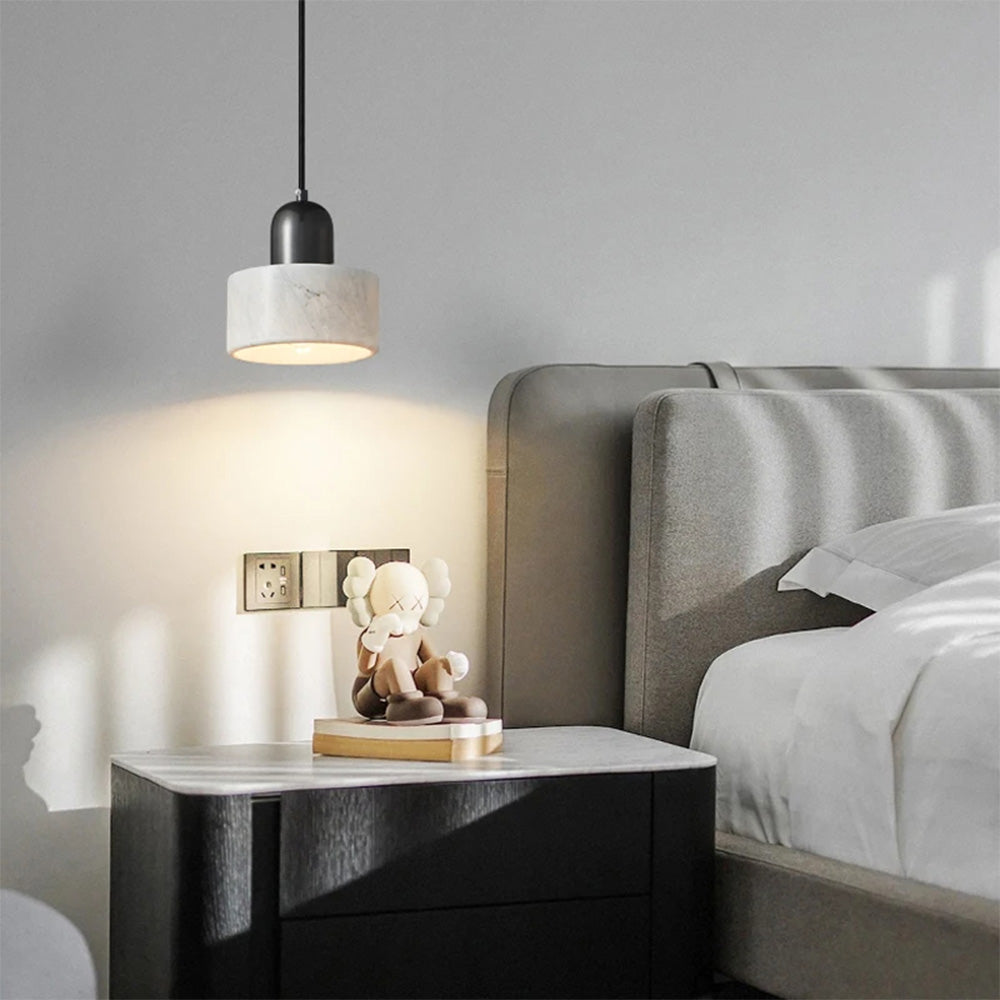 Lámpara Colgante Moderna de Mármol y Vidrio Verde – Diseño Elegante y Contemporáneo 1