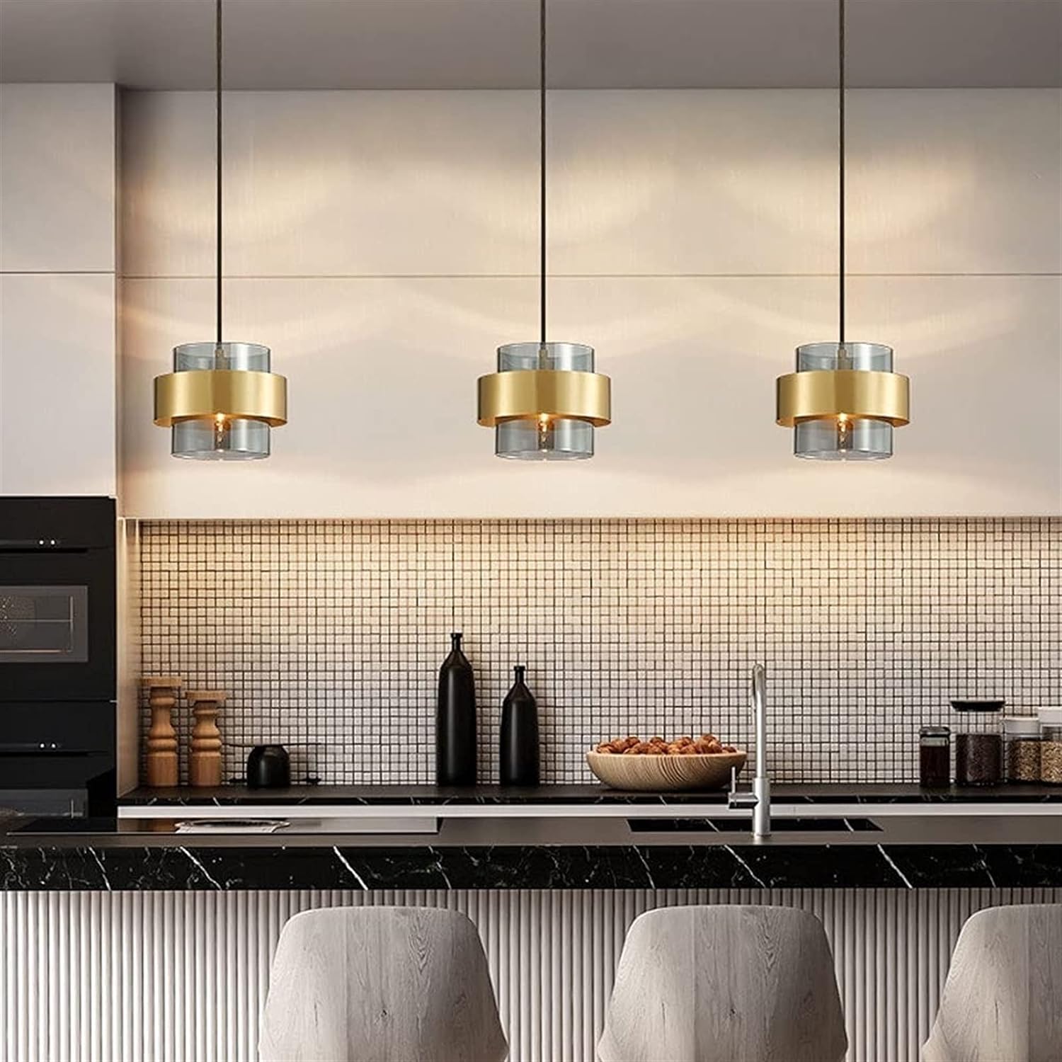 Lámpara Colgante Moderna de Metal y Vidrio con Diseño Elegante 8