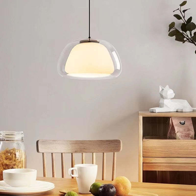 Lámpara Colgante Moderna de Vidrio Lechoso – Diseño Elegante para Iluminación Ambiental 3