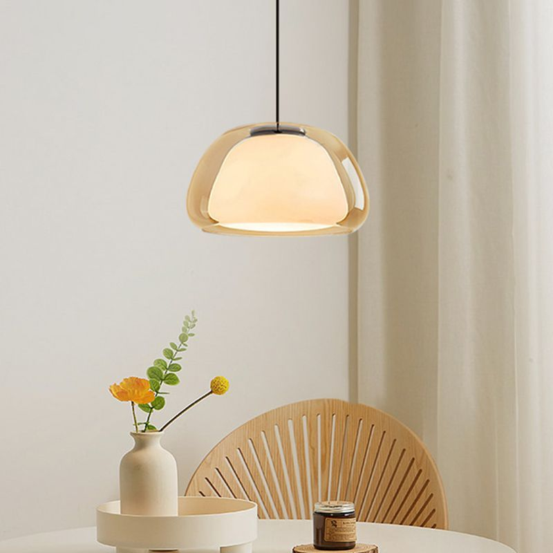 Lámpara Colgante Moderna de Vidrio Lechoso – Diseño Elegante para Iluminación Ambiental 4