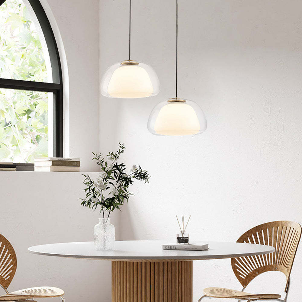 Lámpara Colgante Moderna de Vidrio Lechoso – Diseño Elegante para Iluminación Ambiental 6