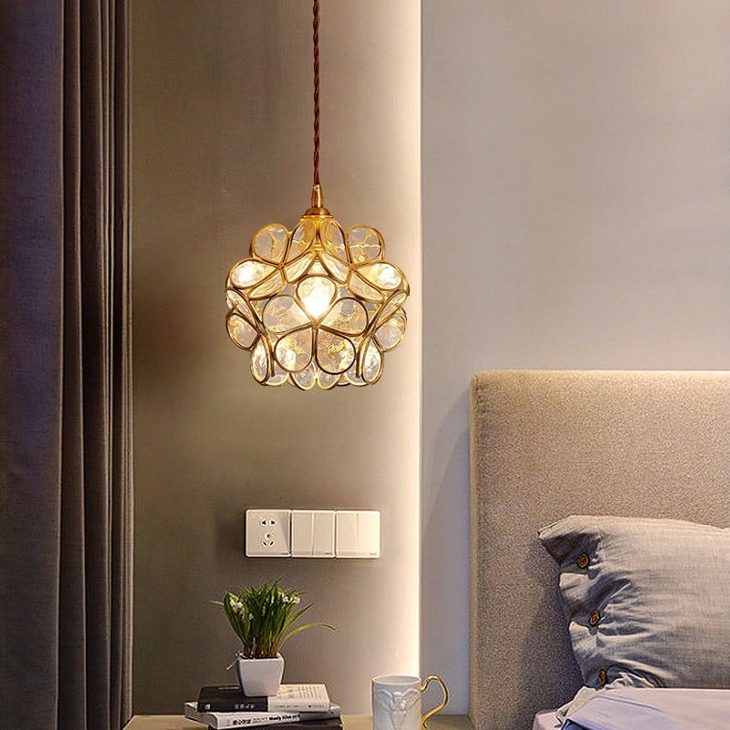 Lámpara Colgante Moderna en Forma de Flor de Acrílico y Metal – Lámpara de Techo para Iluminación Acogedora 6