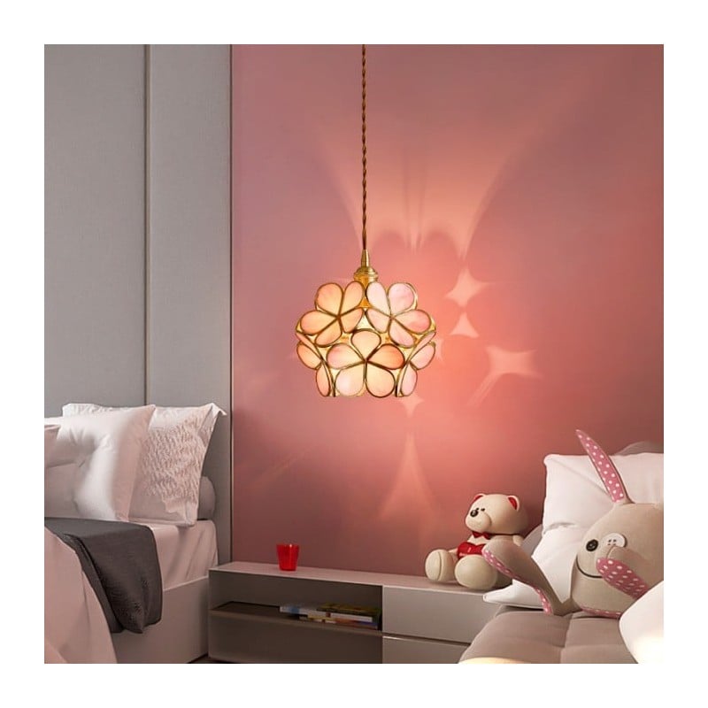 Lámpara Colgante Moderna en Forma de Flor de Acrílico y Metal – Lámpara de Techo para Iluminación Acogedora 7