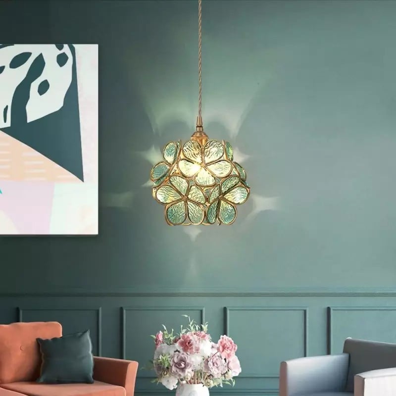 Lámpara Colgante Moderna en Forma de Flor de Acrílico y Metal – Lámpara de Techo para Iluminación Acogedora 8