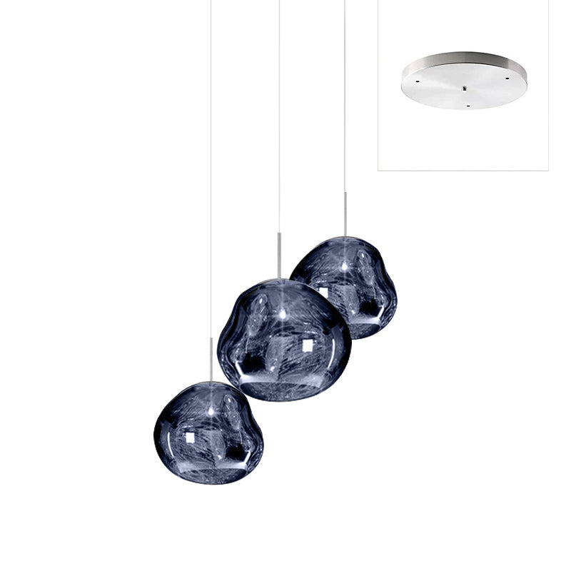 Lámpara Colgante Redonda Lava con Acabado Metálico y Efecto Espejo - Lámparas de Techo Modernas para Decoración Elegante 14