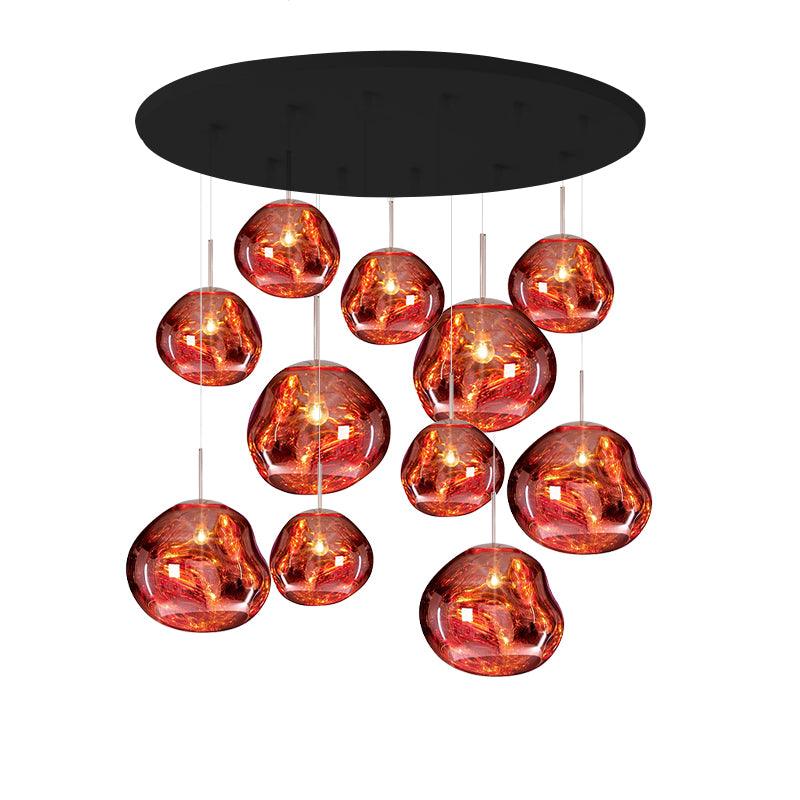 Lámpara Colgante Redonda Lava con Acabado Metálico y Efecto Espejo - Lámparas de Techo Modernas para Decoración Elegante 17