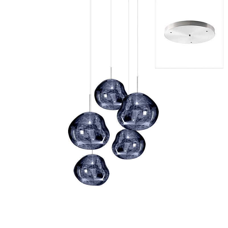 Lámpara Colgante Redonda Lava con Acabado Metálico y Efecto Espejo - Lámparas de Techo Modernas para Decoración Elegante 22