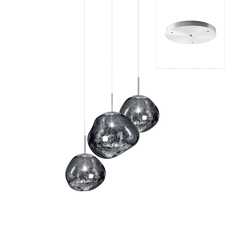 Lámpara Colgante Redonda Lava con Acabado Metálico y Efecto Espejo - Lámparas de Techo Modernas para Decoración Elegante 29