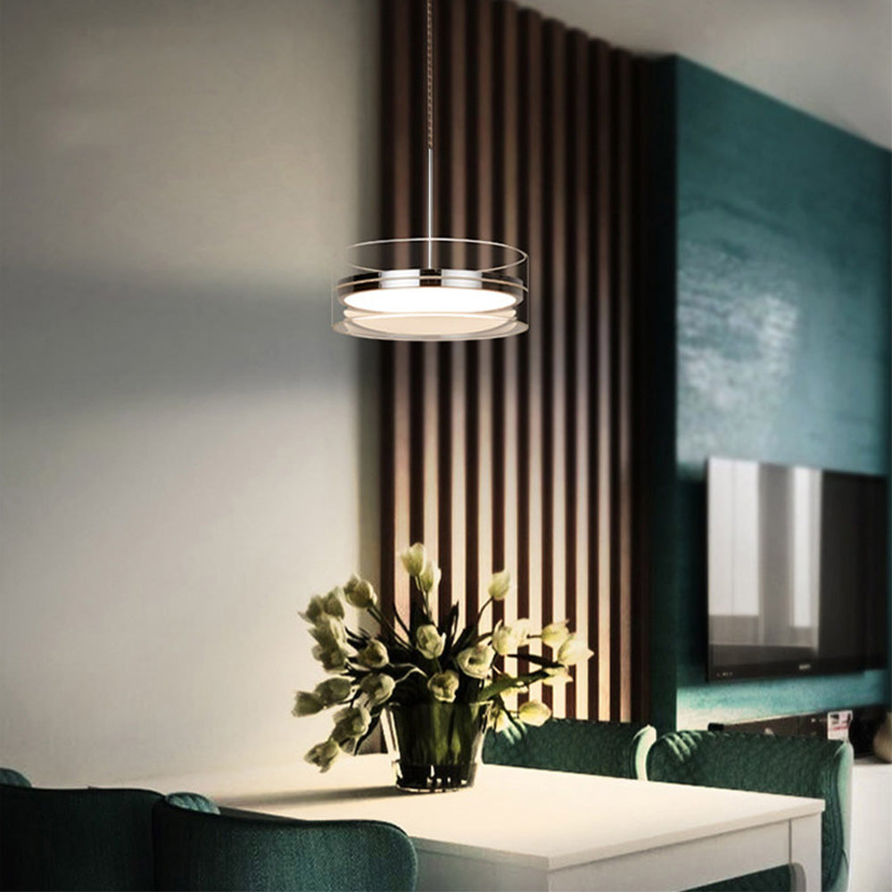 Lámpara Colgante Redonda Moderna de Hardware con Diseño Minimalista y LED 5