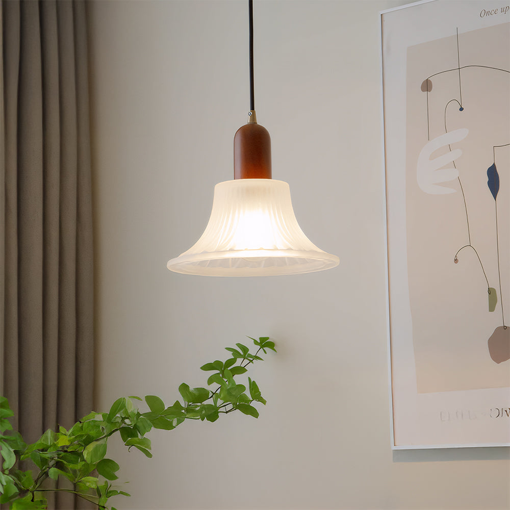 Lámpara Colgante Retro de Vidrio para Dormitorio y Sala de Estar – Diseño Acogedor y Pantalla Cálida, Longitud de Cable 150 cm 10