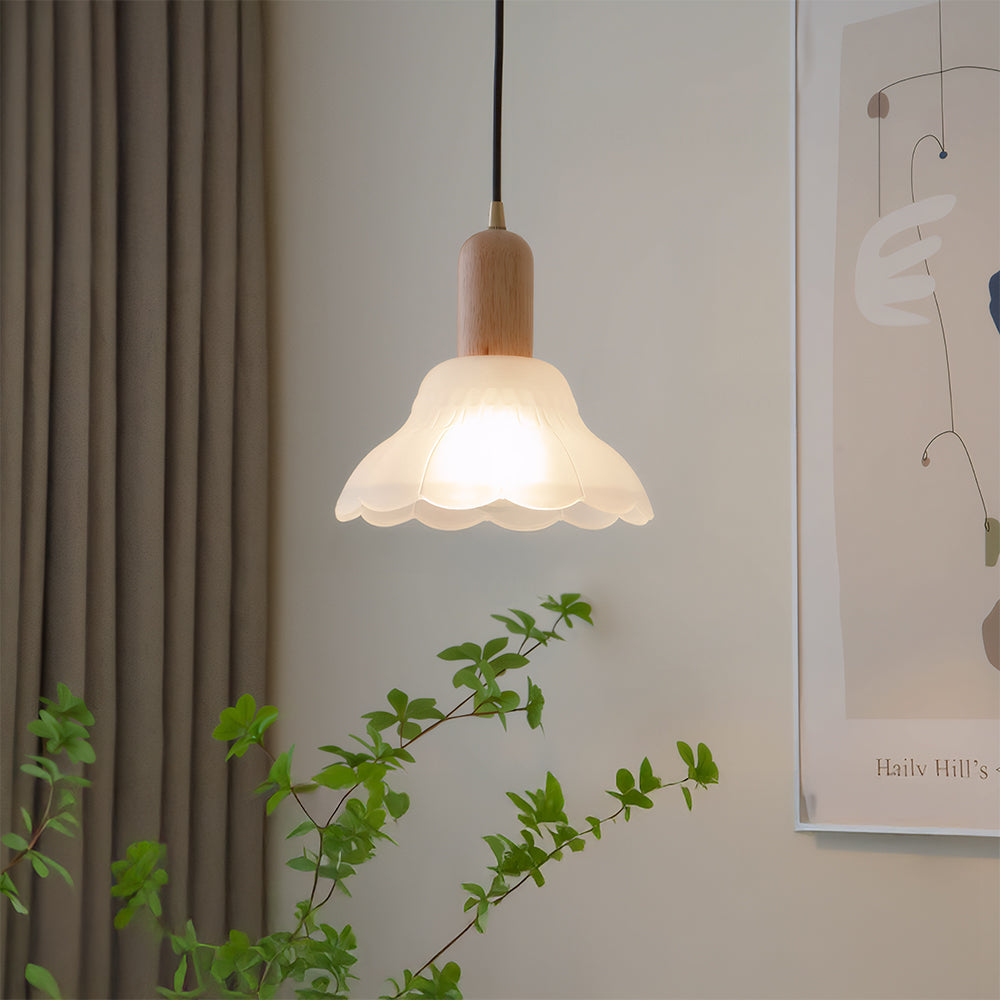 Lámpara Colgante Retro de Vidrio para Dormitorio y Sala de Estar – Diseño Acogedor y Pantalla Cálida, Longitud de Cable 150 cm 11