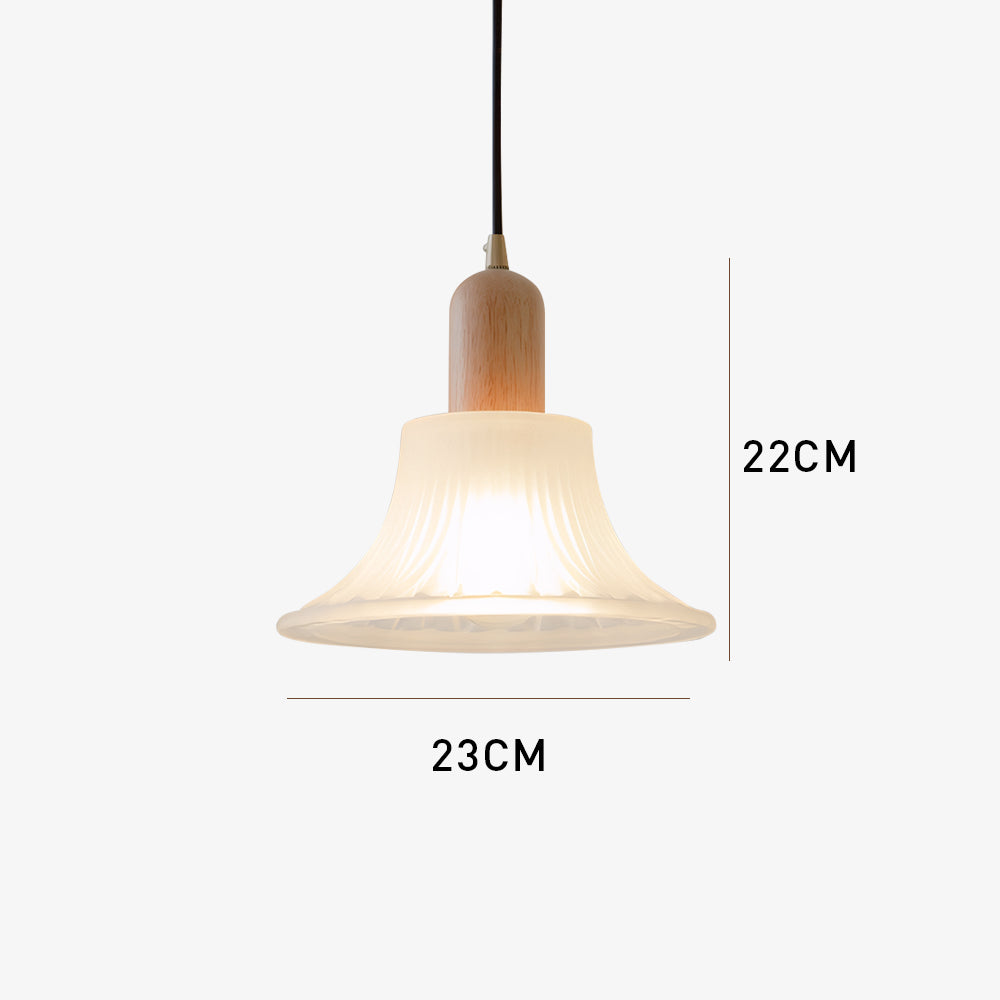 Lámpara Colgante Retro de Vidrio para Dormitorio y Sala de Estar – Diseño Acogedor y Pantalla Cálida, Longitud de Cable 150 cm 3