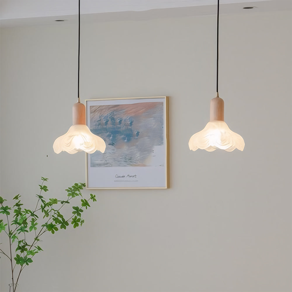 Lámpara Colgante Retro de Vidrio para Dormitorio y Sala de Estar – Diseño Acogedor y Pantalla Cálida, Longitud de Cable 150 cm 7