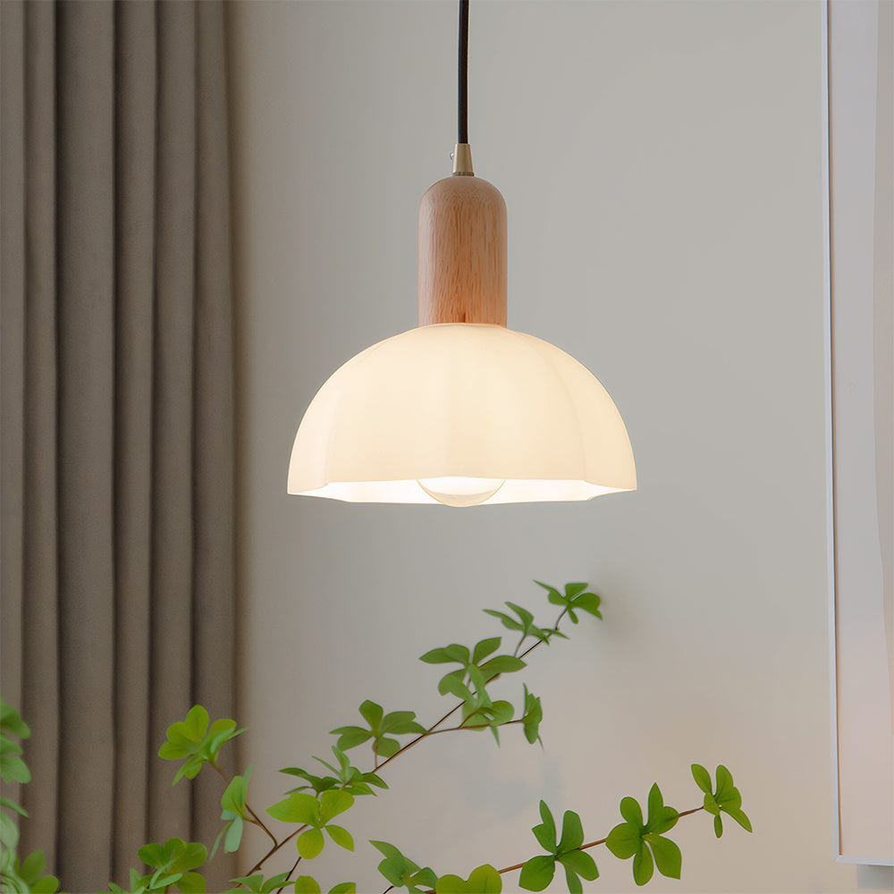 Lámpara Colgante Retro de Vidrio para Dormitorio y Sala de Estar – Diseño Acogedor y Pantalla Cálida, Longitud de Cable 150 cm 9