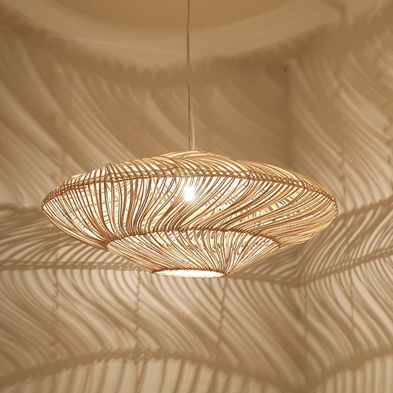 Lámpara Colgante Vintage de Ratán para Techo – Diseño Acogedor en Tres Tamaños, Ideal para Decoración Natural 2