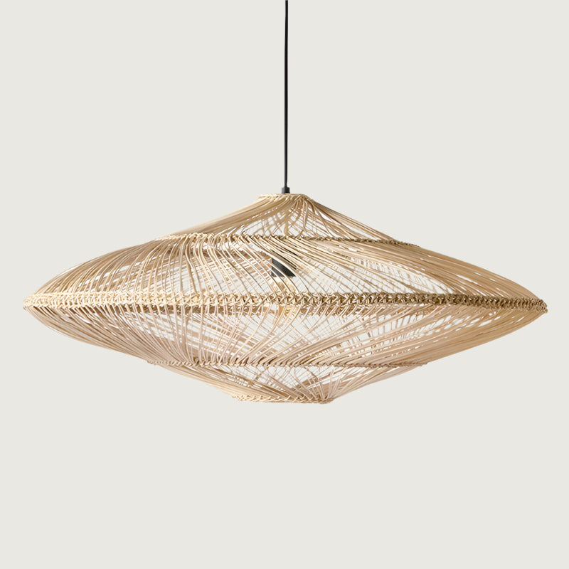Lámpara Colgante Vintage de Ratán para Techo – Diseño Acogedor en Tres Tamaños, Ideal para Decoración Natural 4