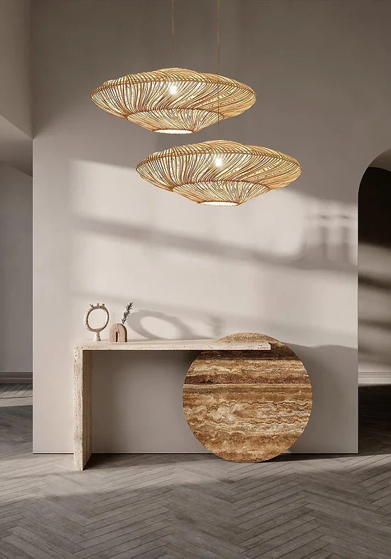 Lámpara Colgante Vintage de Ratán para Techo – Diseño Acogedor en Tres Tamaños, Ideal para Decoración Natural 5