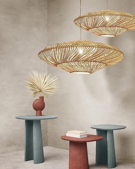 Lámpara Colgante Vintage de Ratán para Techo – Diseño Acogedor en Tres Tamaños, Ideal para Decoración Natural 7