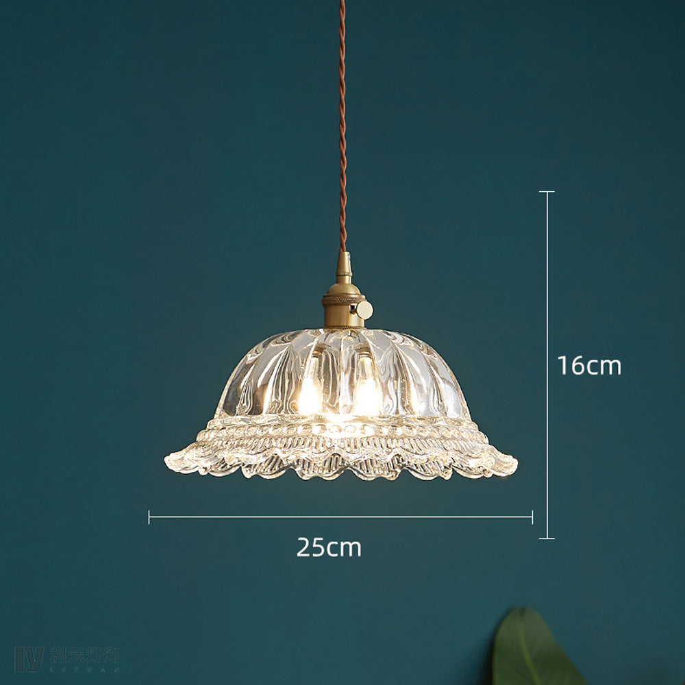 Lámpara Colgante Vintage de Vidrio para Isla de Cocina - Elegancia Clásica y Luz Sofisticada 4
