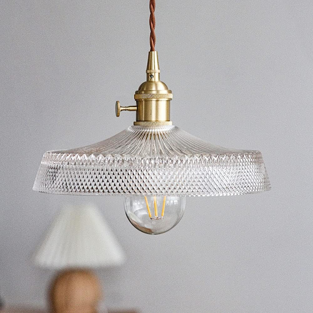 Lámpara Colgante Vintage de Vidrio para Techo – Luz Suave y Difusa Ideal para Dormitorio 6