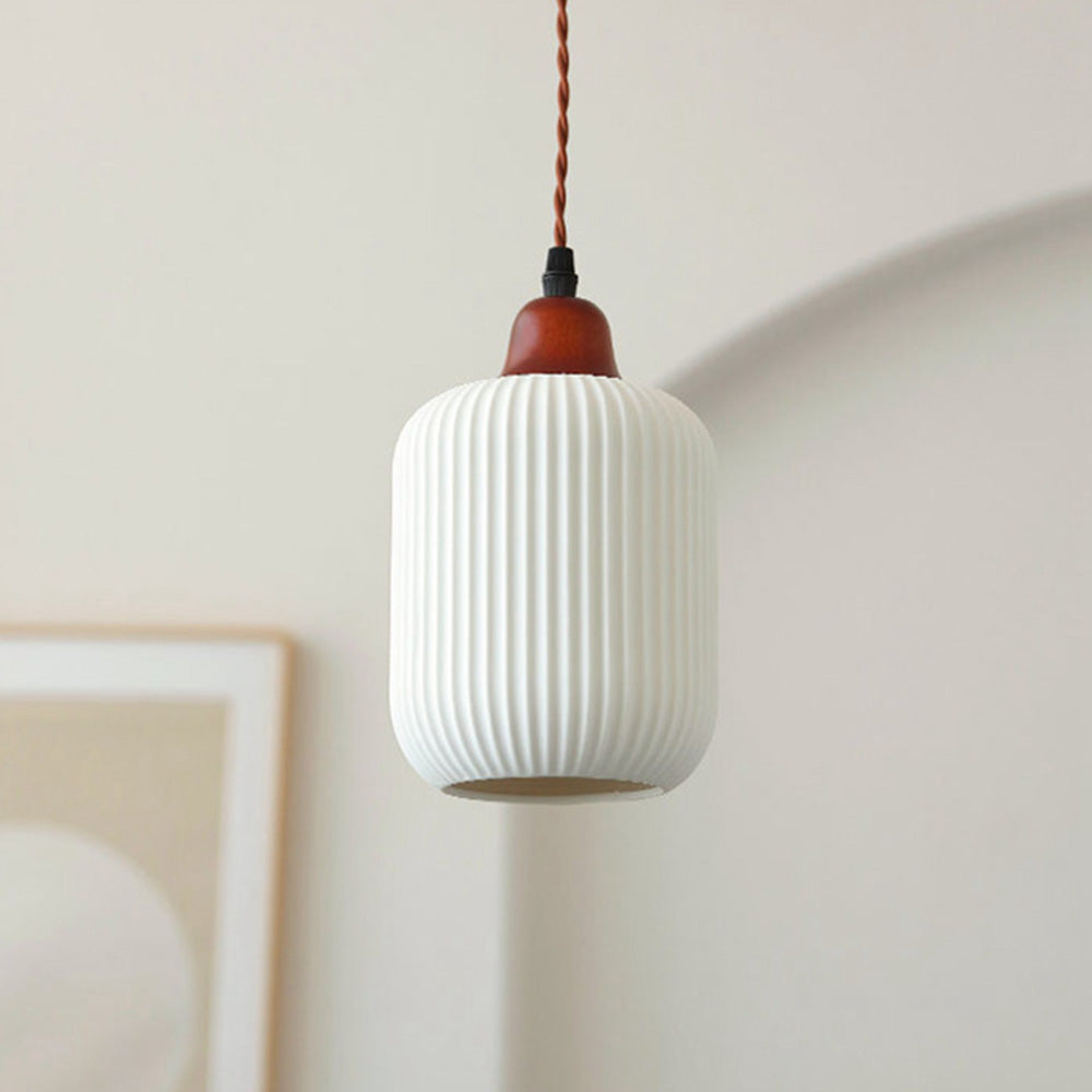Lámpara Colgante de Cerámica Blanca Vintage para Comedor y Sala de Estar 2