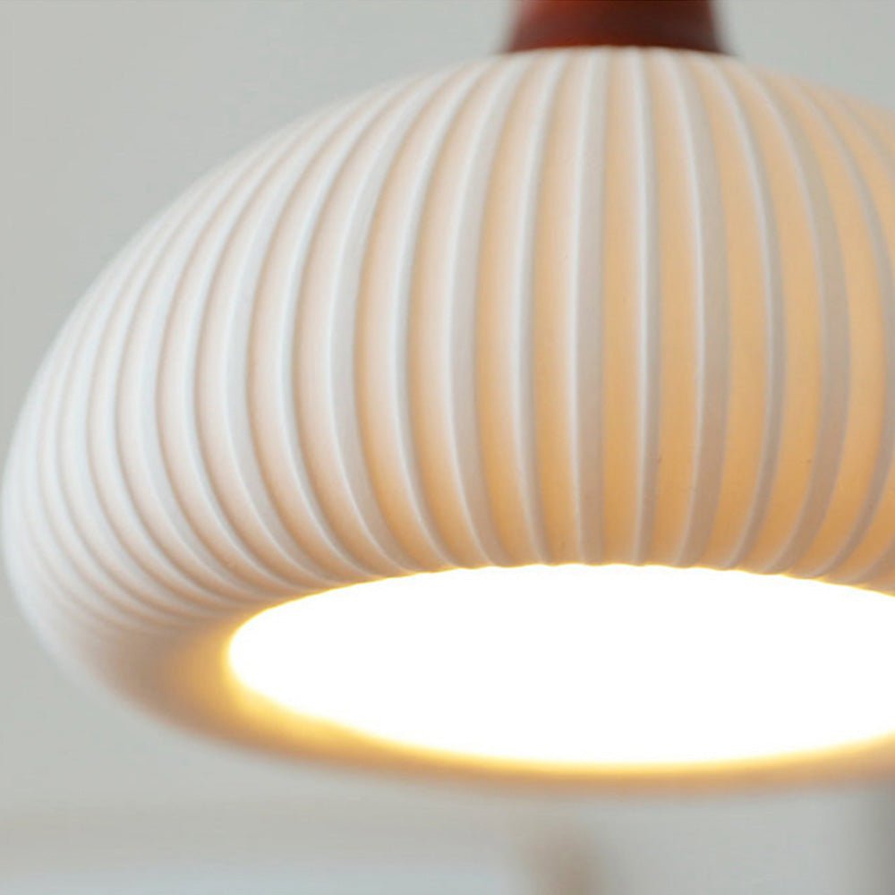 Lámpara Colgante de Cerámica Blanca, Diseño Clásico, Luz Cálida – Lámpara Techo Ideal para Ambientes Acogedores 6