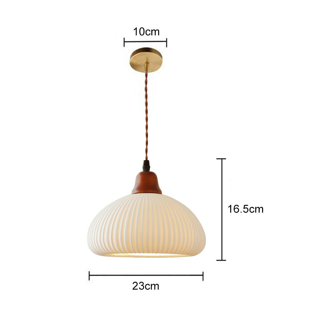 Lámpara Colgante de Cerámica Blanca, Diseño Clásico, Luz Cálida – Lámpara Techo Ideal para Ambientes Acogedores 7