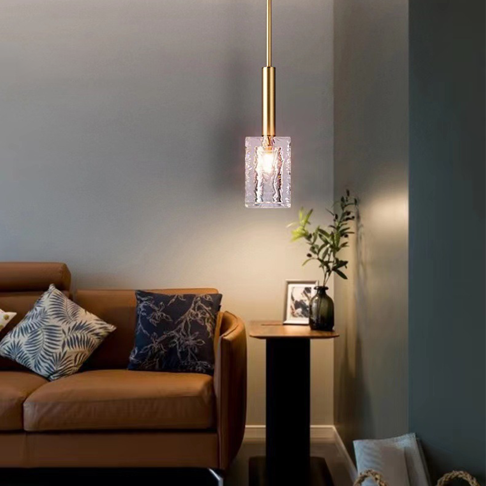 Lámpara Colgante de Cristal Moderna para Techo - Iluminación Elegante y Ajustable para Sala de Estar y Comedor 3