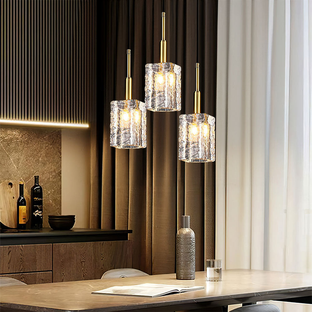 Lámpara Colgante de Cristal Moderna para Techo - Iluminación Elegante y Ajustable para Sala de Estar y Comedor 9