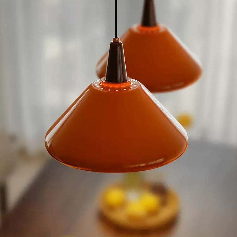 Lámpara Colgante de Hierro Naranja para Cocina – Diseño Moderno y Elegante 6
