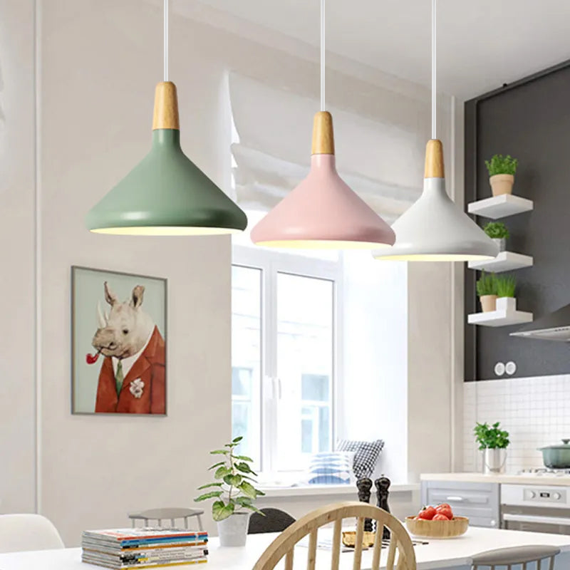 Lámpara Colgante de Madera Creativa Estilo Nórdico – Diseño Minimalista para Iluminar Tu Hogar 2