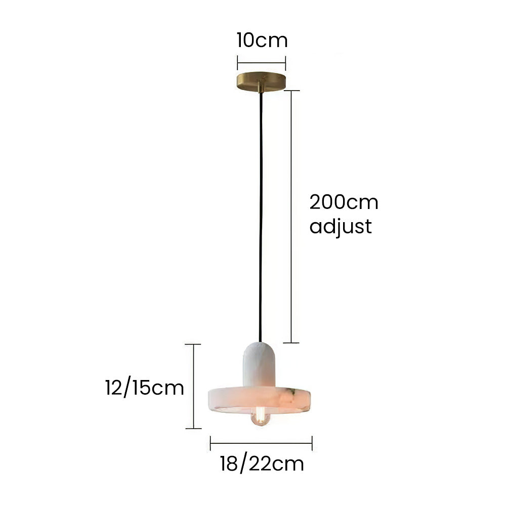 Lámpara Colgante de Mármol Blanco Minimalista para Techo - Iluminación Moderna para Sala de Estar y Comedor 7